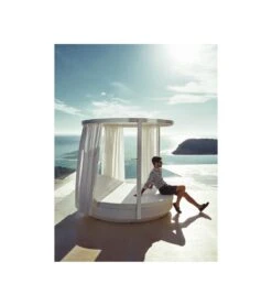 Bain De Soleil Avec Toit Et Dossier Inclinable Rond Vela V4