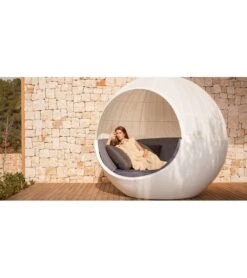 Bain De Soleil Rond Avec Pare-soleil ULM Moon V4 -Mobilier Chic Magasin bain de soleil rond avec pare soleil ulm moon v4 2