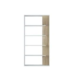 Bibliothèque Blanc Et Chêne FOET S26 -Mobilier Chic Magasin bibliotheque blanc chene foet 2