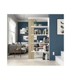 Bibliothèque Blanc Et Chêne FOET S26