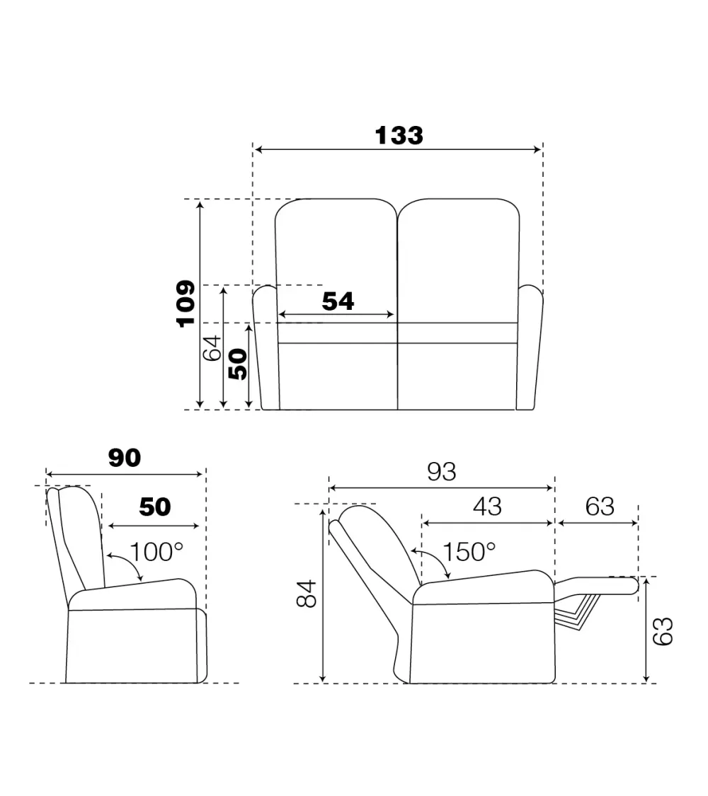 CANAPE ALPES 2 PLACES FIXE OU 1 MOTEUR DOSSIER ACTIF C36 4 CANAPE ALPES 2 PLACES FIXE OU 1 MOTEUR DOSSIER ACTIF C36 – Image 2