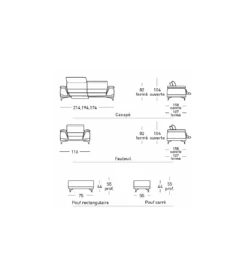 Canapé Large Fixe MARRIOT SATIS S4 -Mobilier Chic Magasin canape large fixe marriot satis s4 1