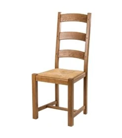 Chaise Pieds Chêne Carrés Assise Paille VILLAGE Lelièvre L8