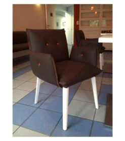 Fauteuil Avec Boutons SODA UNI H47 +A Simili Cuir Sotéga Mobitec M21
