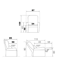 FAUTEUIL BORAL PIVOTANT PIEDS ETOILE 2 MOTEURS C36 -Mobilier Chic Magasin fauteuil boral pivotant pieds etoile 2 moteurs c36 3