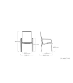 Fauteuil Empilable DIAMOND KETTLER K3 -Mobilier Chic Magasin fauteuil kettler 5