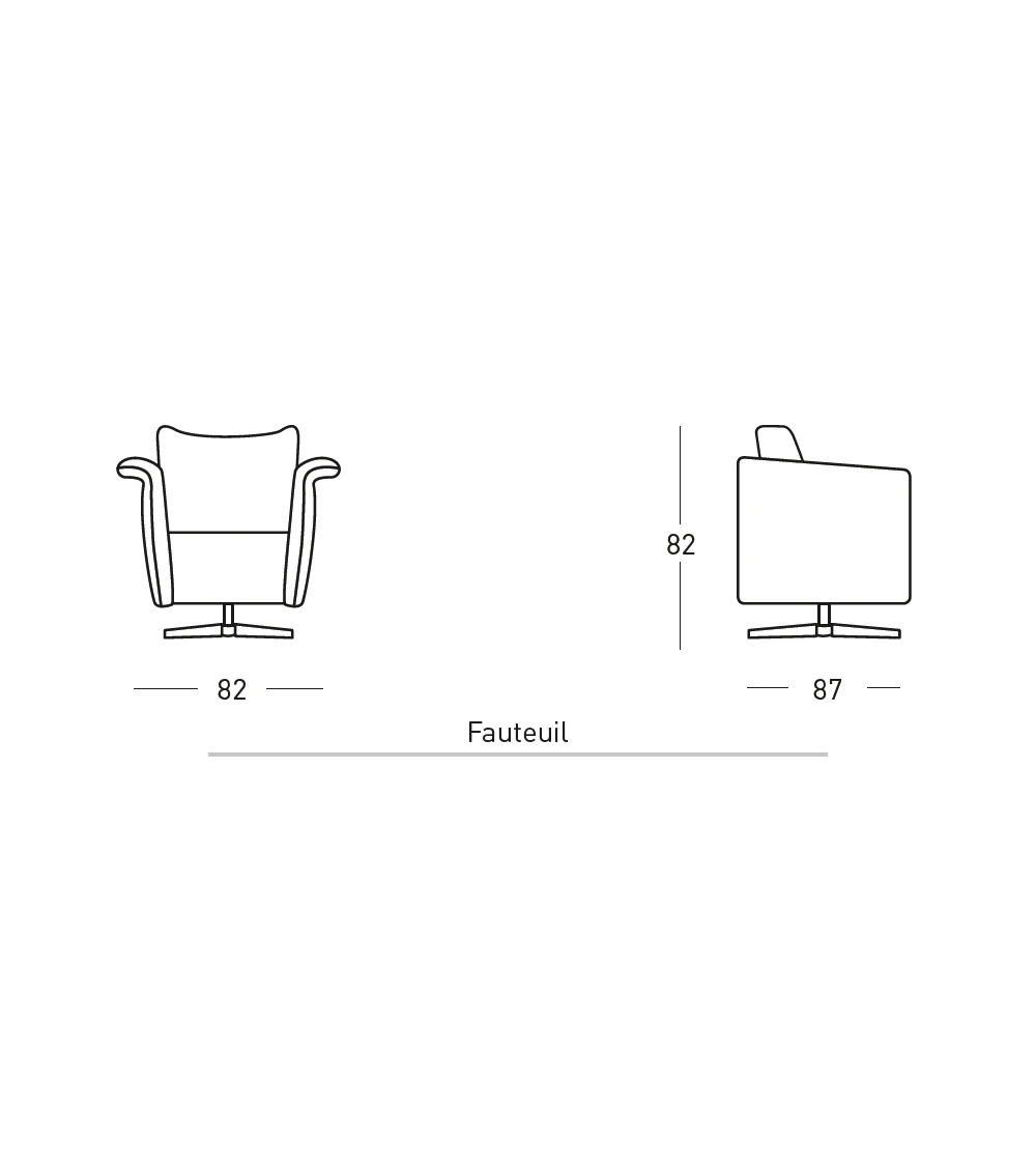 FAUTEUIL PIVOTANT KIMONO SATIS S4 5 FAUTEUIL PIVOTANT KIMONO SATIS S4 – Image 3