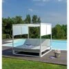Lit Baldaquin Blanc Aluminium S19 -Mobilier Chic Magasin lit baldaquin blanc aluminium
