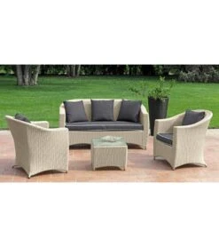 Salon De Jardin En Wicker Tressé Bologna Regarden R3 -Mobilier Chic Magasin salon de jardin bologna 6