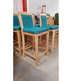 Lot De 4 Tabourets De Bar Ht 65 Bleu Louis Carayon C3 -Mobilier Chic Magasin tabouret de bar ht 65 cm bleu louis carayon c3 2