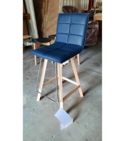 Lot De 4 Tabourets De Bar Bleu Ocean Iris Bois N4 -Mobilier Chic Magasin tabouret de bar iris bois n4 bleu ocean 3